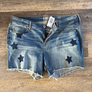 Torrid Blue Star Jean Shorts